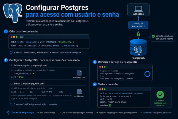 Configurar Postgres para acesso com usuário e senha